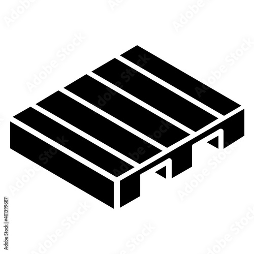 
Editable design of wooden pallet icon
