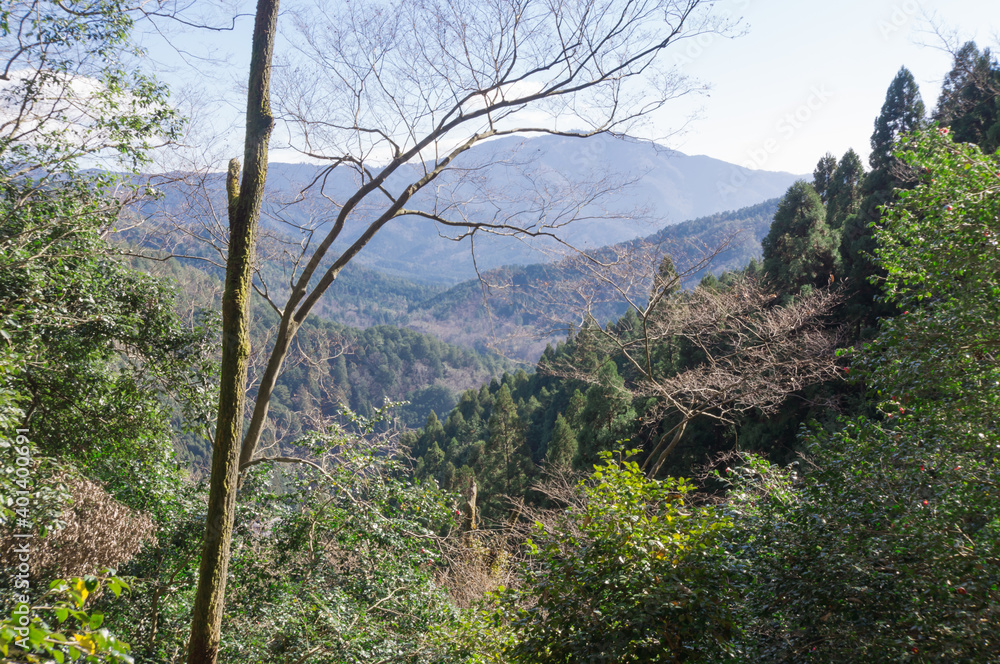 View from Kibune mountain, Kuramakibunecho, Sakyo-ku, Kyoto City, Kyoto Prefecture.