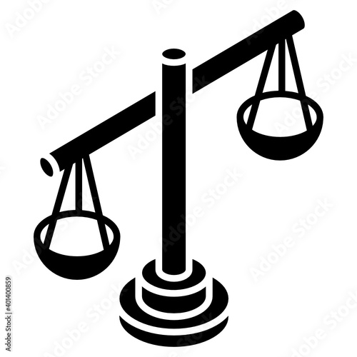 
Glyph isometric design of injustice icon
