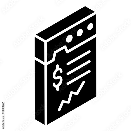 
Dollar on web page, concept of online business icon
