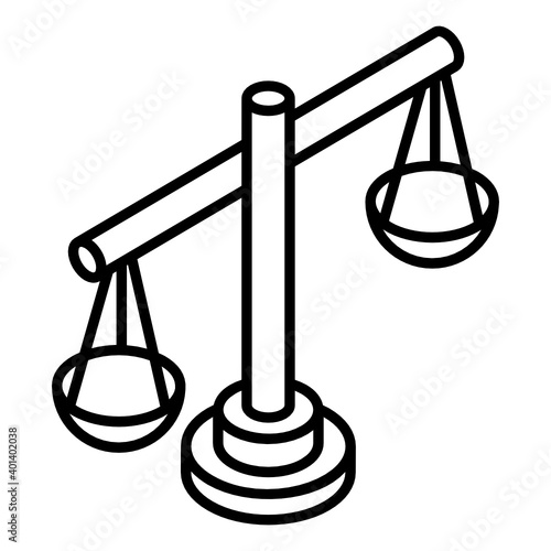 
Glyph isometric design of injustice icon
