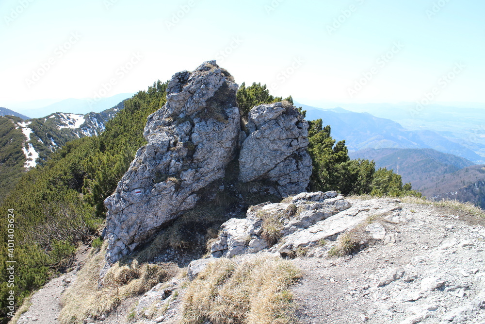 Biele skaly in main ridge Mala Fatra mountains, Slovakia