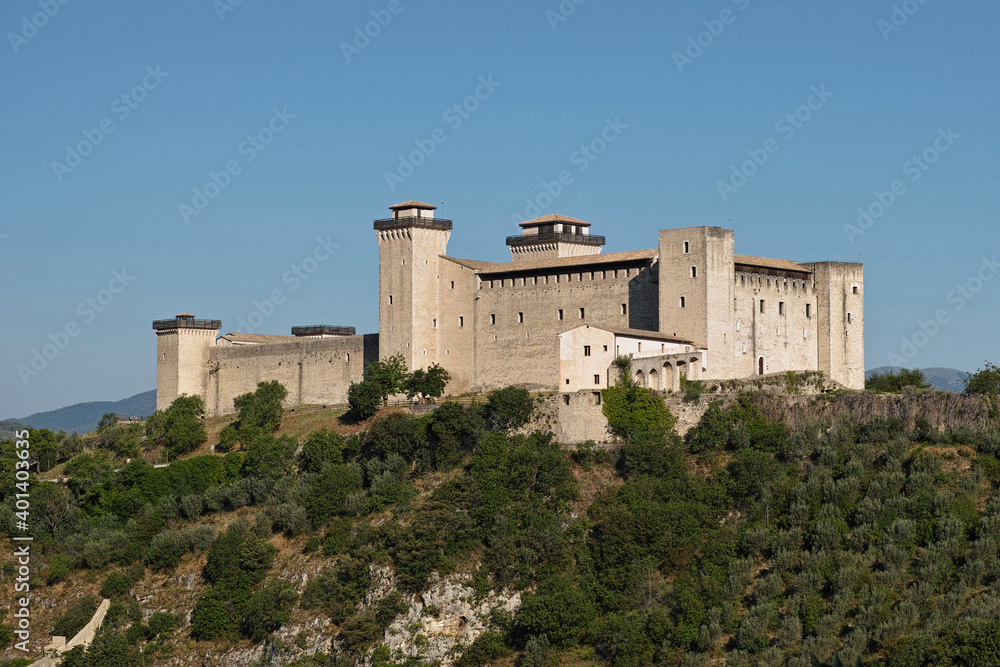 Albornoz fortress in umbria, italy