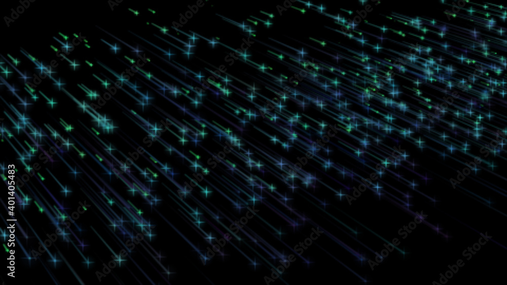 Star Fall Texture Falling starfall leaving a trail on an isolated black background in ...