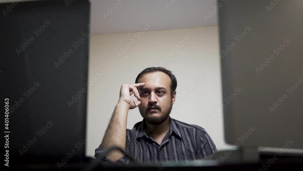 depressed and exhausted man in the office depressed and exhausted man in the office