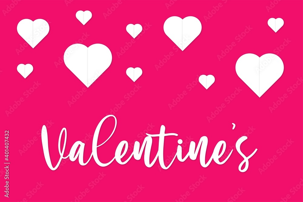 Love Valentine Background Heart Design Template