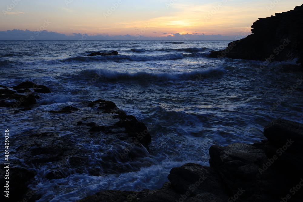 sunset over the sea sunset over the sea