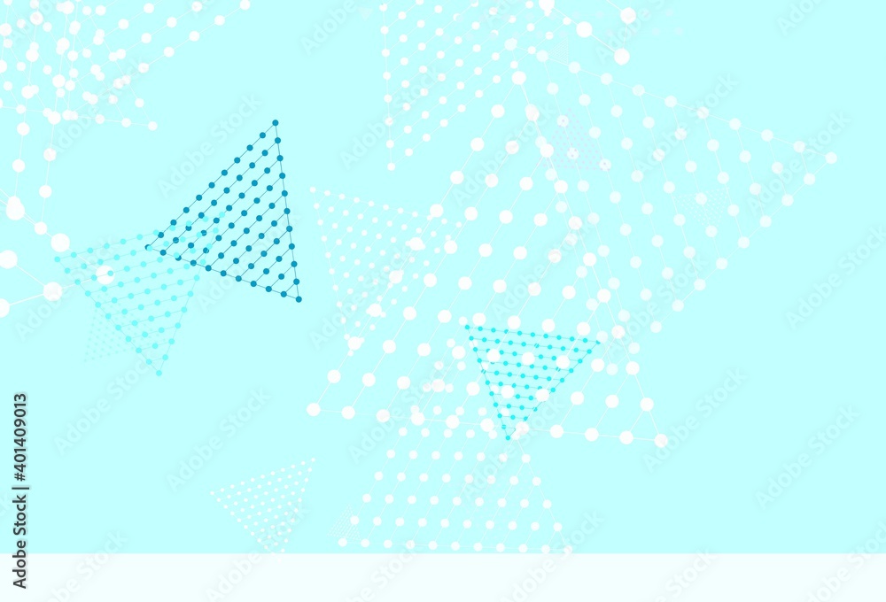 Light Blue, Green vector template with crystals, circles. Light Blue, Green vector template with crystals, circles.