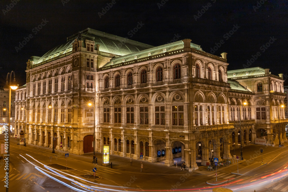 Vienna Opera House at Night