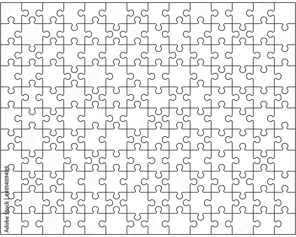 llustration of big white puzzle, separate pieces
llustration of big white puzzle, separate pieces