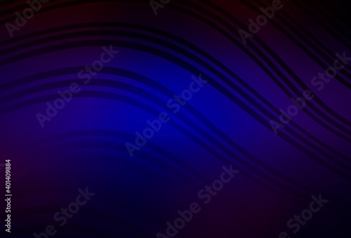 Dark Blue, Red vector texture with bent lines.