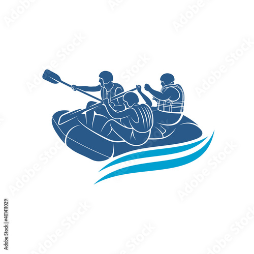 Rafting design vector illustration, Creative Rafting logo design concepts template, icon symbol