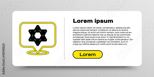 Line Star of David icon isolated on white background. Jewish religion symbol. Symbol of Israel. Colorful outline concept. Vector.