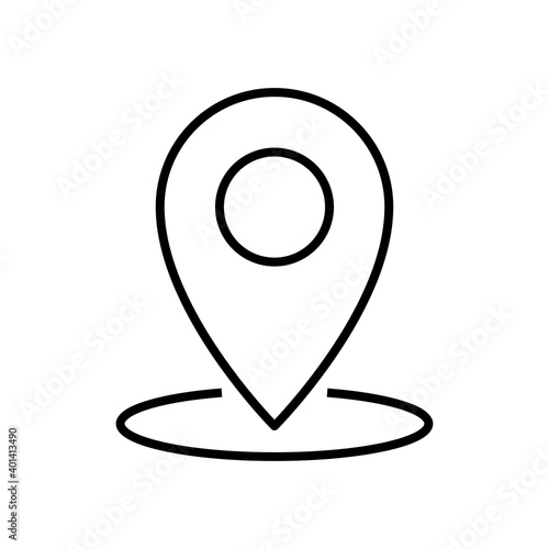  outline stroke pointer icon vector on white background