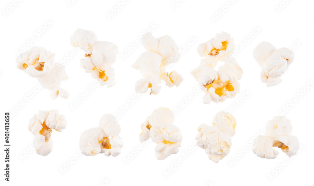 Pop corn collection set isolated on white background