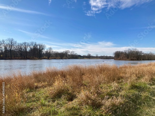 scenic autumn landscape with river