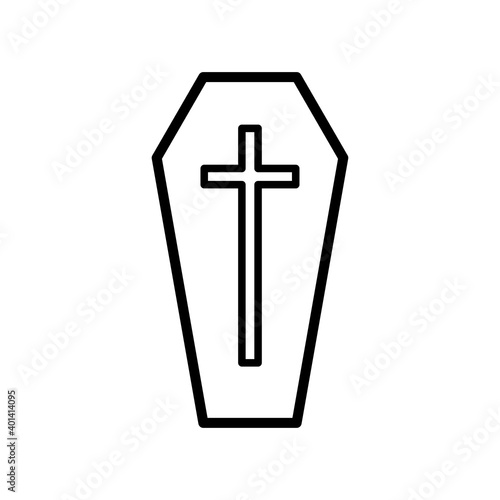 coffin icon vector illustration design