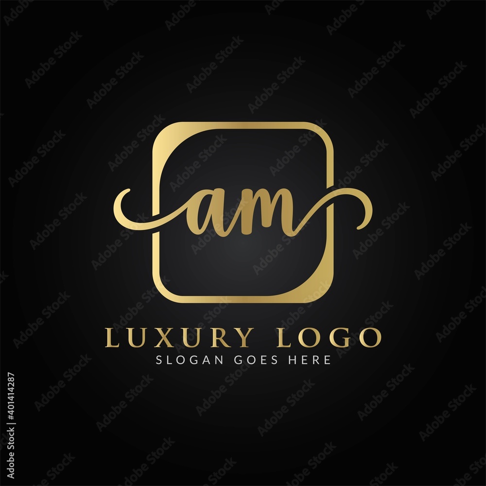 Initial AM letter Logo Design vector Template. Creative Luxury Letter AM Logo Design Initial AM letter Logo Design vector Template. Creative Luxury Letter AM Logo Design