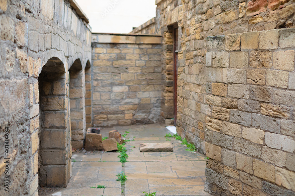 Photo of passage in the fortress city Photo of passage in the fortress city