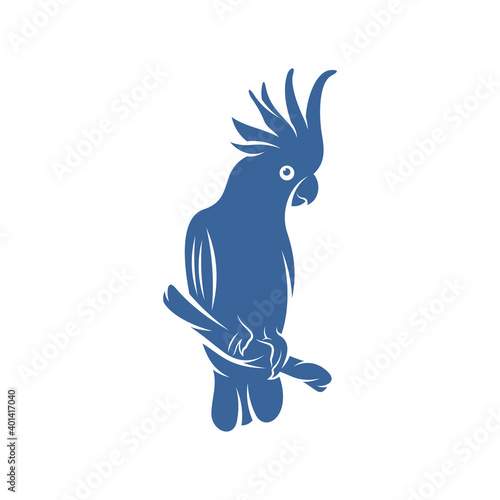 Cockatoo Bird design vector illustration, Creative Parrot Bird logo design concepts template, icon symbol