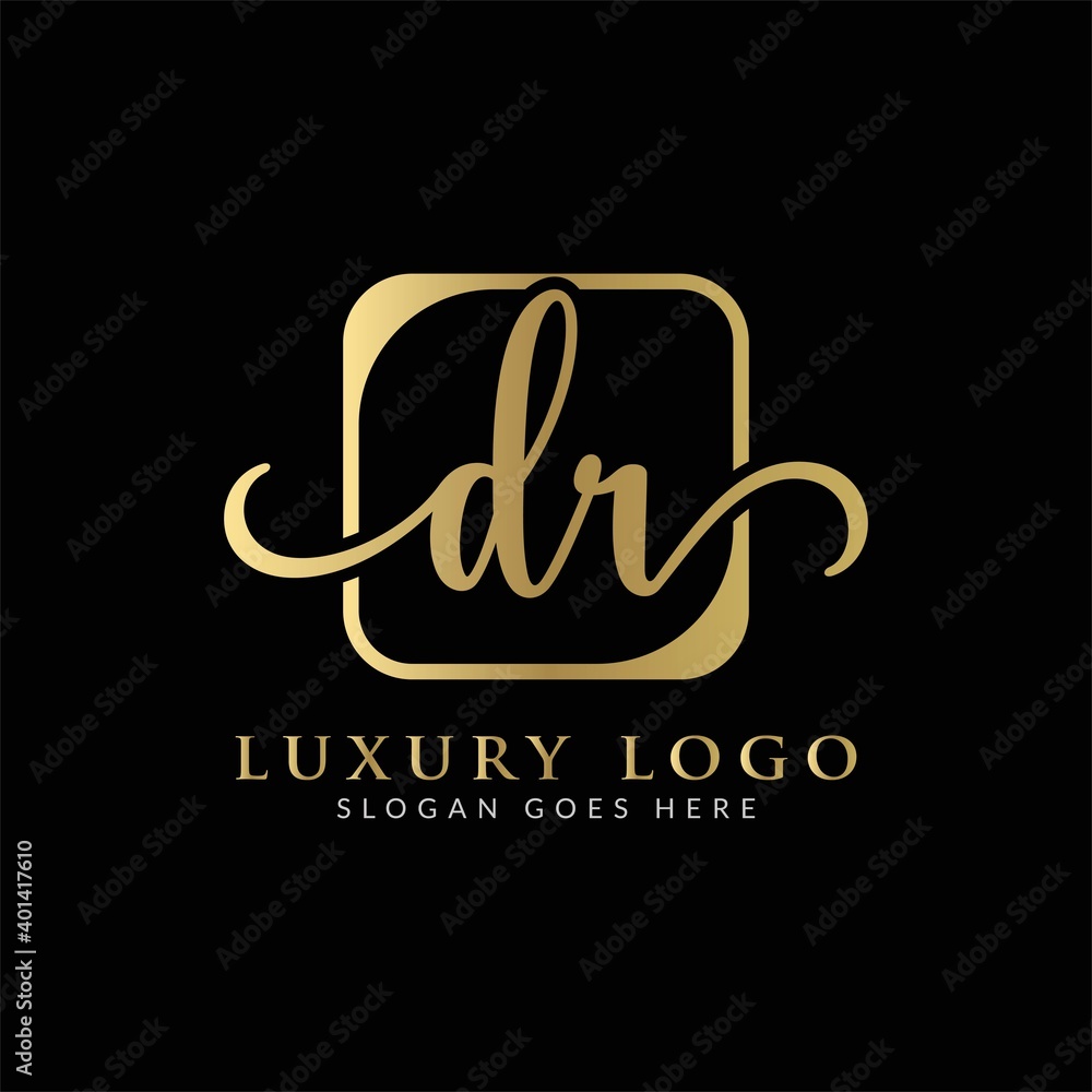 Initial DR Letter Logo Creative Modern Typography Vector Template. Creative Luxury Abstract Letter DR Logo Design Initial DR Letter Logo Creative Modern Typography Vector Template. Creative Luxury Abstract Letter DR Logo Design
