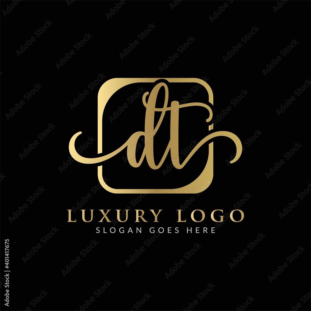 Initial DT Letter Logo Creative Modern Typography Vector Template. Creative Luxury Abstract Letter DT Logo Design Initial DT Letter Logo Creative Modern Typography Vector Template. Creative Luxury Abstract Letter DT Logo Design