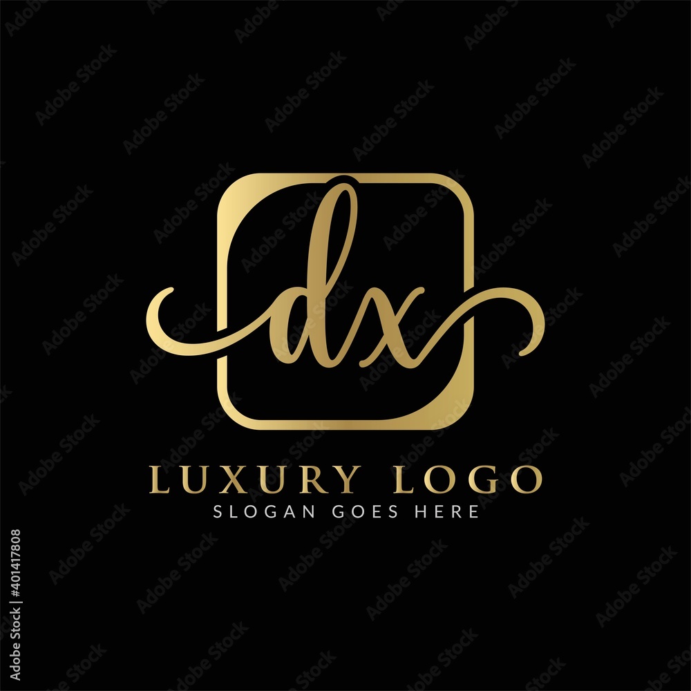 Initial DX Letter Logo Creative Modern Typography Vector Template. Creative Luxury Abstract Letter DX Logo Design