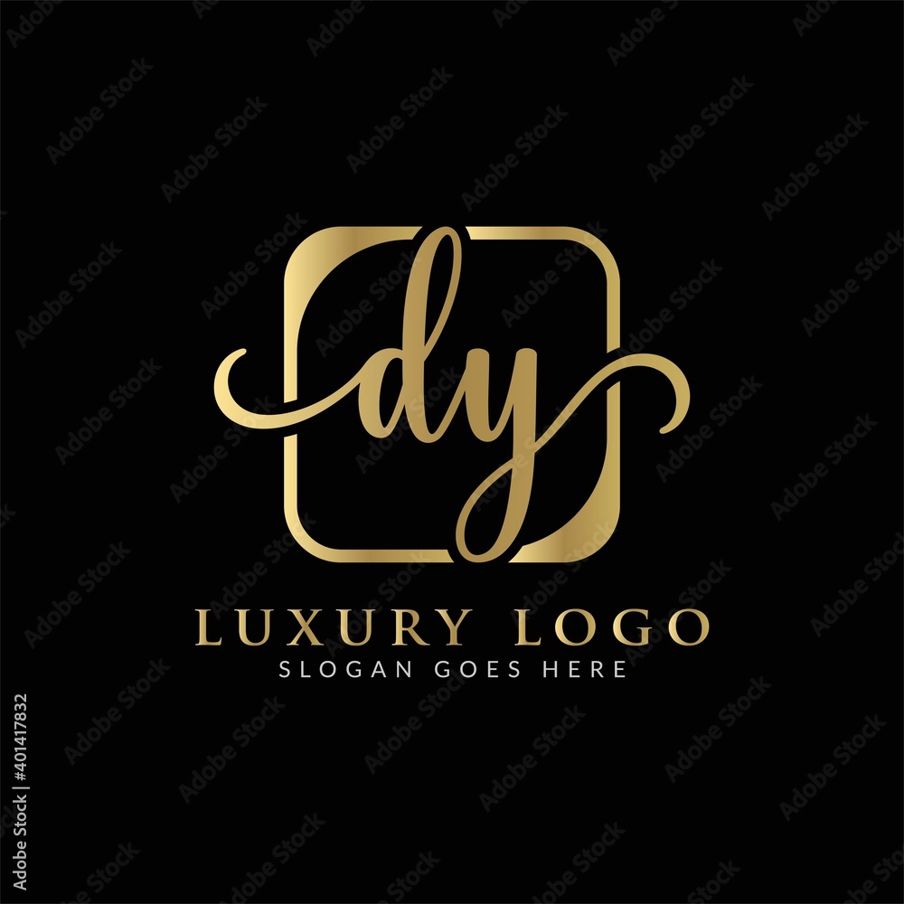 Initial DY Letter Logo Creative Modern Typography Vector Template. Creative Luxury Abstract Letter DY Logo Design Initial DY Letter Logo Creative Modern Typography Vector Template. Creative Luxury Abstract Letter DY Logo Design