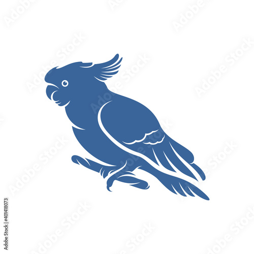Cockatoo Bird design vector illustration, Creative Parrot Bird logo design concepts template, icon symbol
