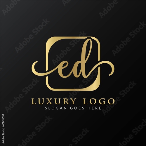 Initial ED Letter Logo Creative Modern Typography Vector Template. Creative Abstract Letter ED Logo Design