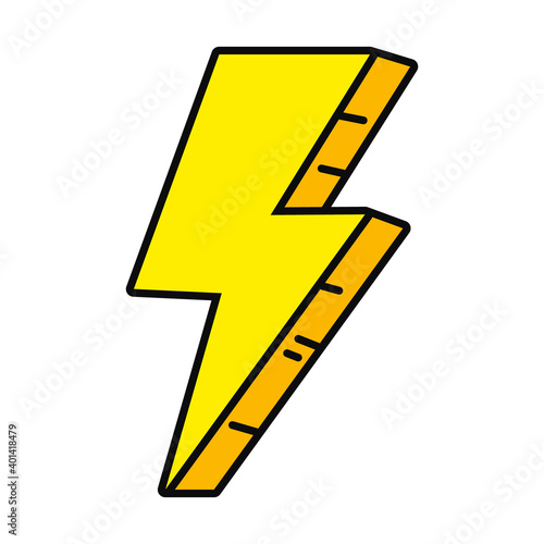 thunder icon image, colorful design