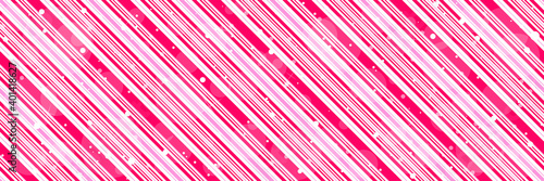 Valentine’s day  Christmas candy cane red and pink diagonal stripes print banner background, shiny and glitter lines seamless pattern design