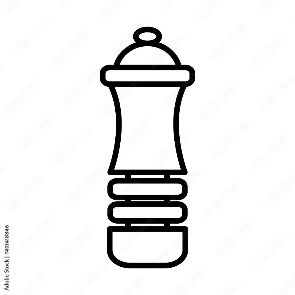 pepper grinder icon, line style pepper grinder icon, line style