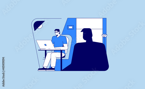 Personal information stealing. Cyber secority. illustration. Vector