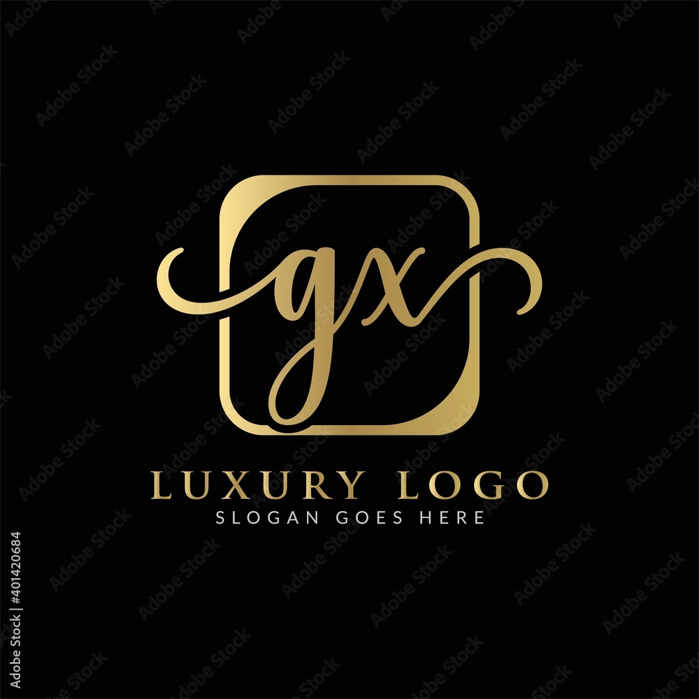 Initial GX Letter Logo Creative Modern Typography Vector Template ...