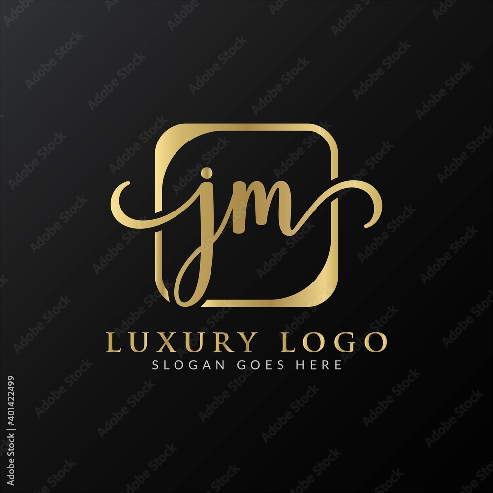 Creative letter JM Logo Design Vector Template. Initial Luxury Letter JM Logo Design Creative letter JM Logo Design Vector Template. Initial Luxury Letter JM Logo Design