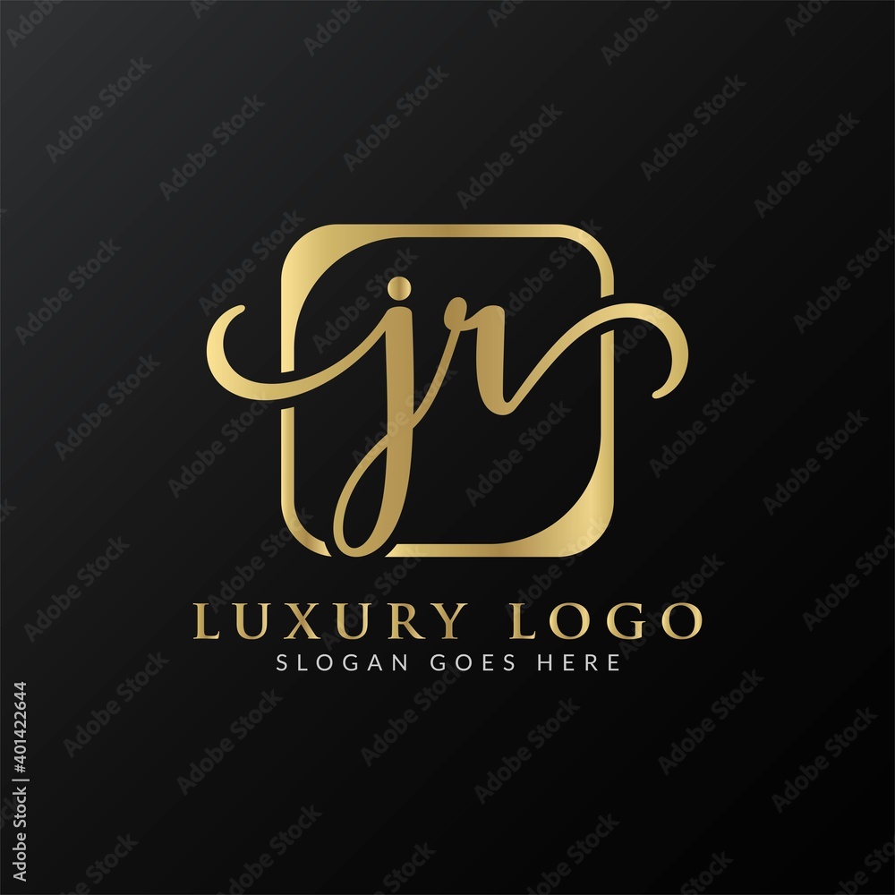 Creative letter JR Logo Design Vector Template. Initial Luxury Letter JR Logo Design Creative letter JR Logo Design Vector Template. Initial Luxury Letter JR Logo Design