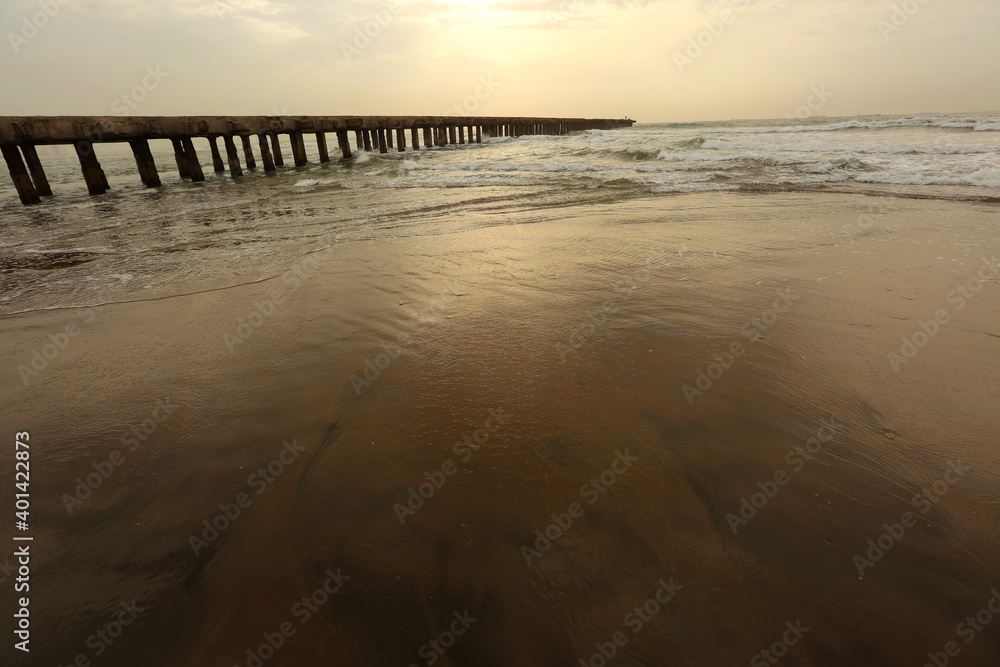 Ennore broken bridge near Chennai, Tamilnadu, India. Ennore broken bridge near Chennai, Tamilnadu, India.