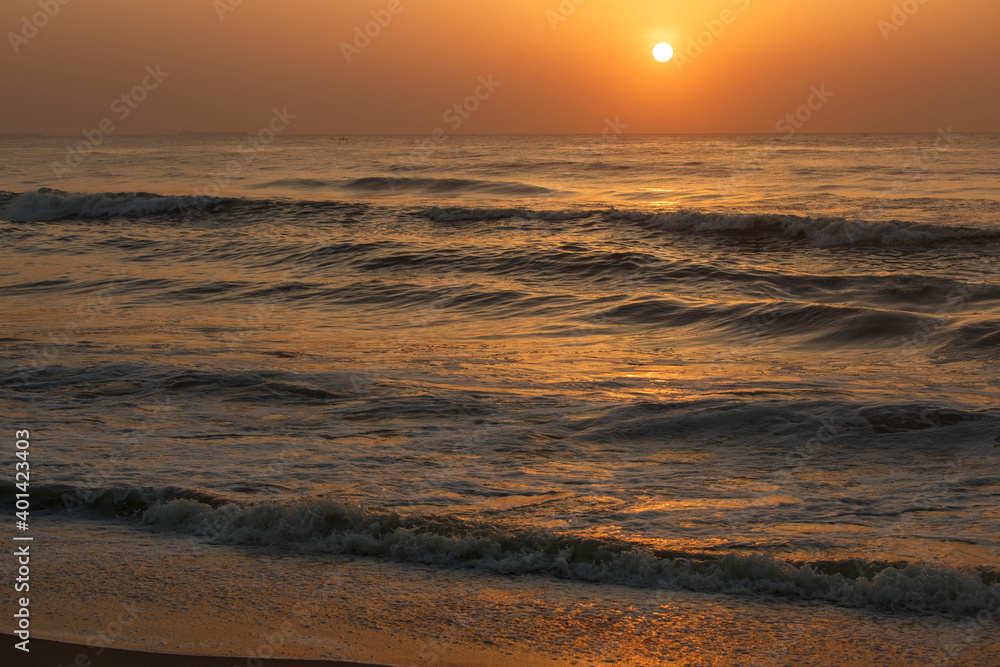 sunrise / sunset on the beach