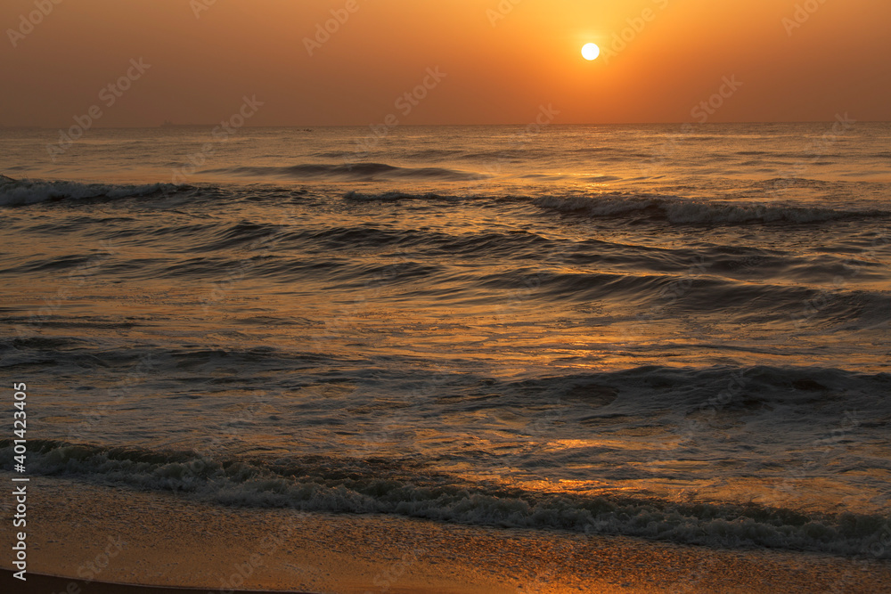 sunrise / sunset on the beach