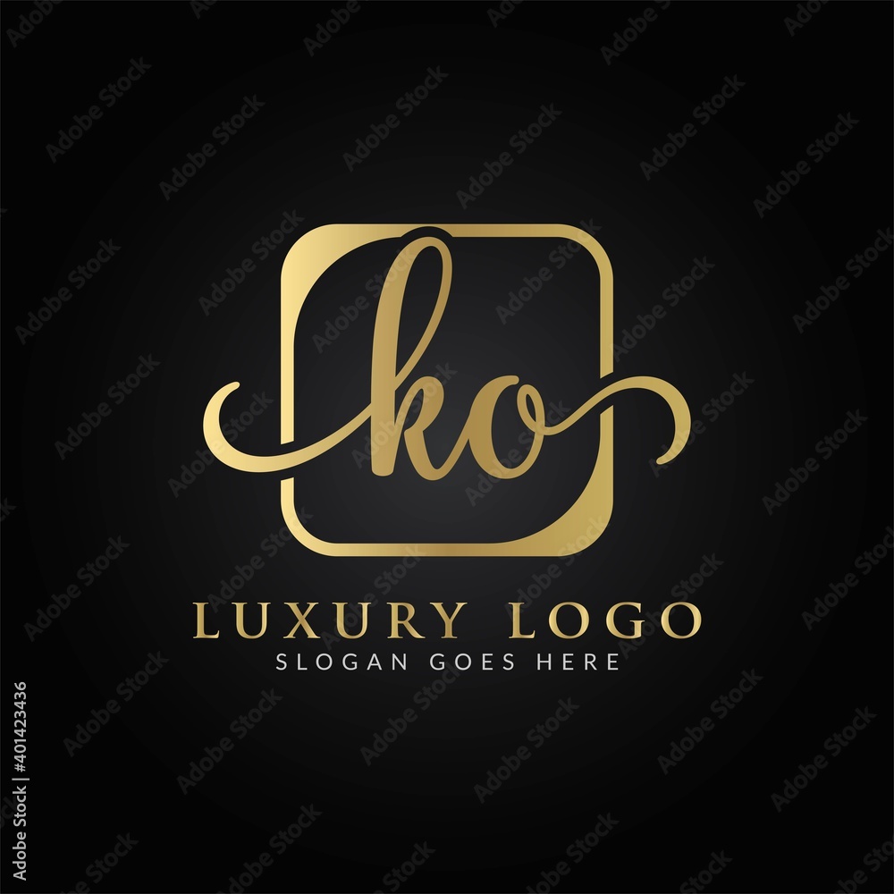 Linked Letter KO Logo Design vector Template. Creative Abstract KO Luxury Logo Design Vector Illustration Linked Letter KO Logo Design vector Template. Creative Abstract KO Luxury Logo Design Vector Illustration