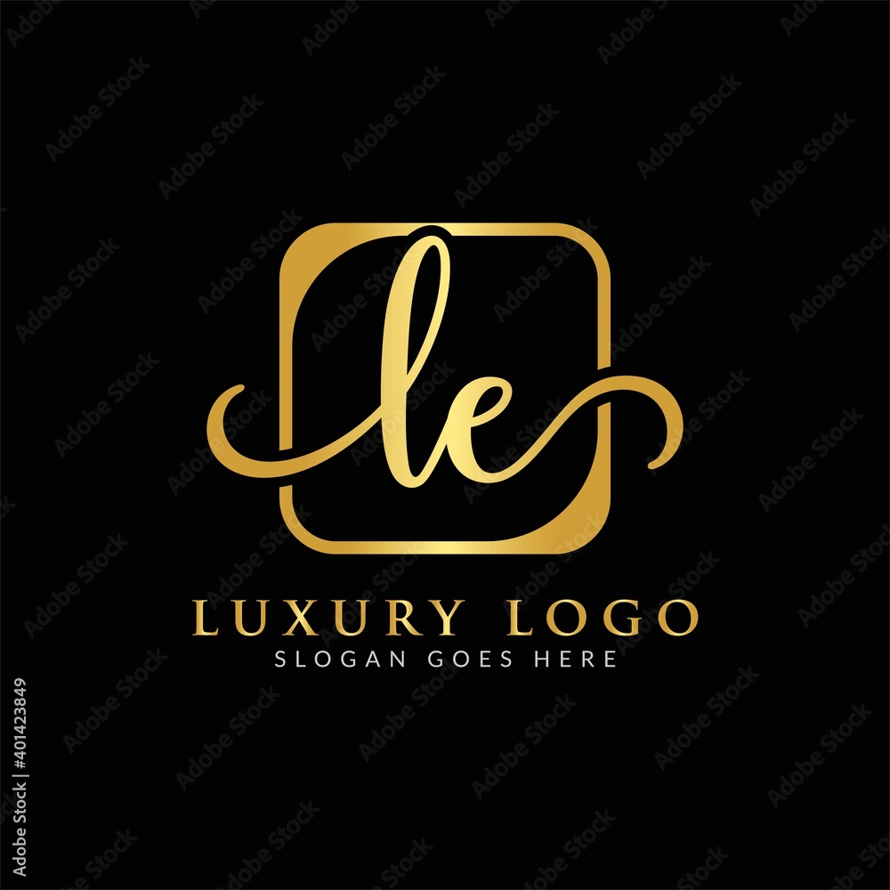 Initial LE letter Logo Design vector Template. Luxury Letter LE logo Design Initial LE letter Logo Design vector Template. Luxury Letter LE logo Design