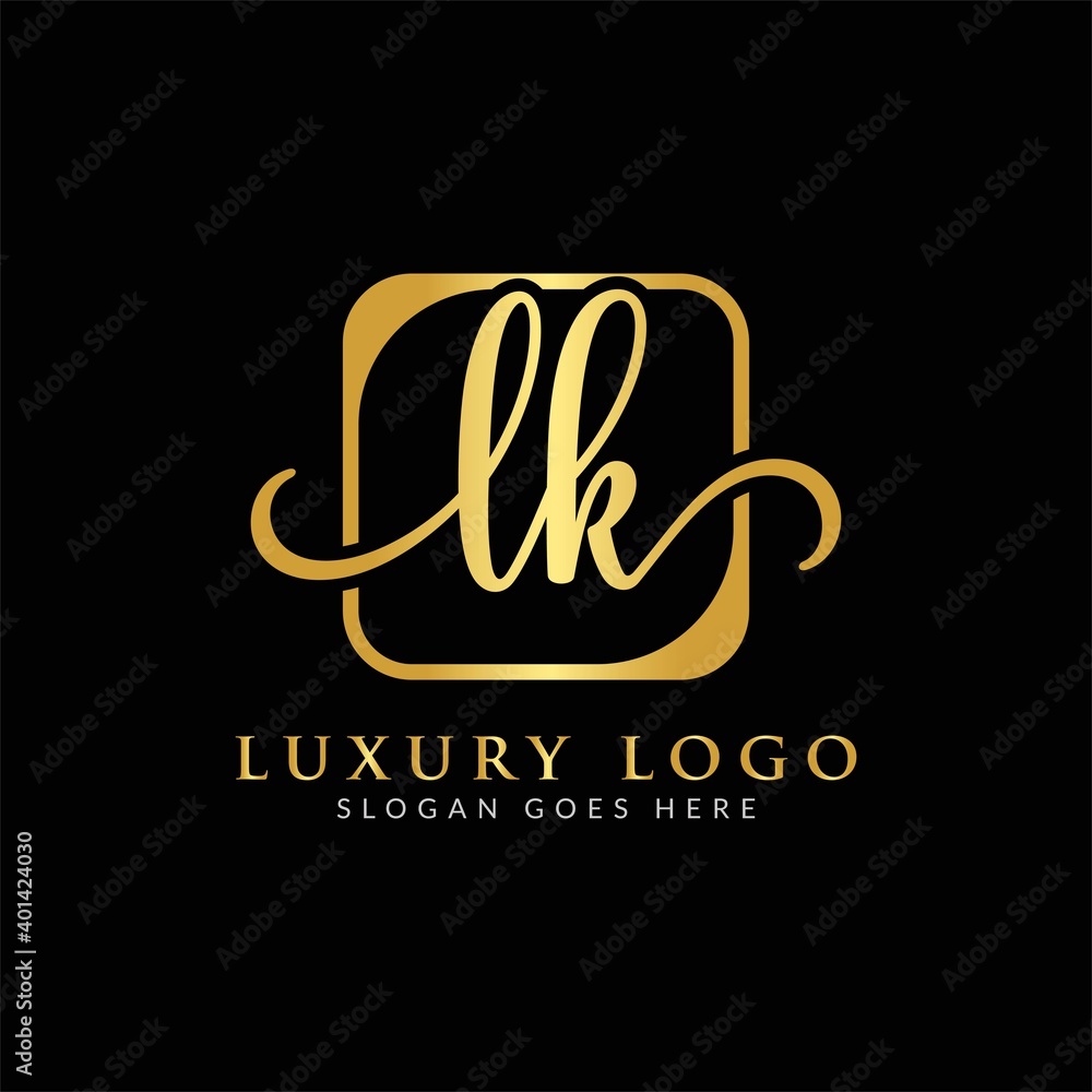 Initial LK letter Logo Design vector Template. Luxury Letter LK logo Design Initial LK letter Logo Design vector Template. Luxury Letter LK logo Design