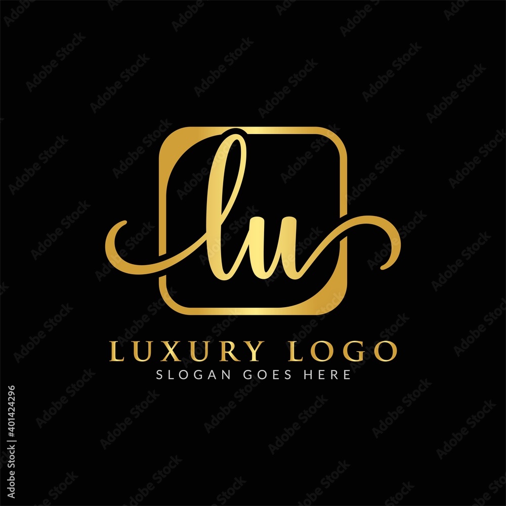 Initial LU letter Logo Design vector Template. Luxury Letter LU logo Design Initial LU letter Logo Design vector Template. Luxury Letter LU logo Design