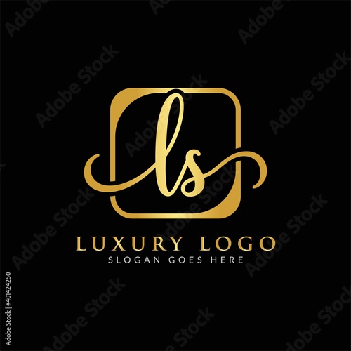 Initial LS letter Logo Design vector Template. Luxury Letter LS logo Design