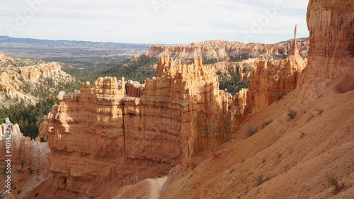 Brown Sand Rock Sculptures at Bryce Canyon National Park in Utah, USA.