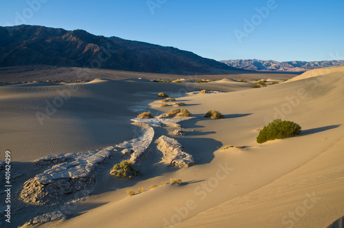 фотографія Sunrise and sand dunes near Stovepipe Wells, Death Valley National Park