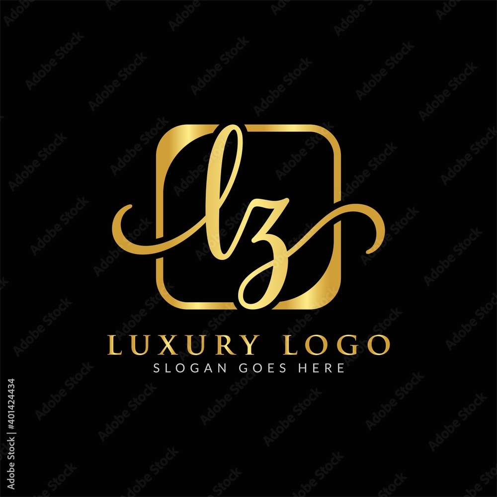 Initial LZ letter Logo Design vector Template. Luxury Letter LZ logo Design Initial LZ letter Logo Design vector Template. Luxury Letter LZ logo Design