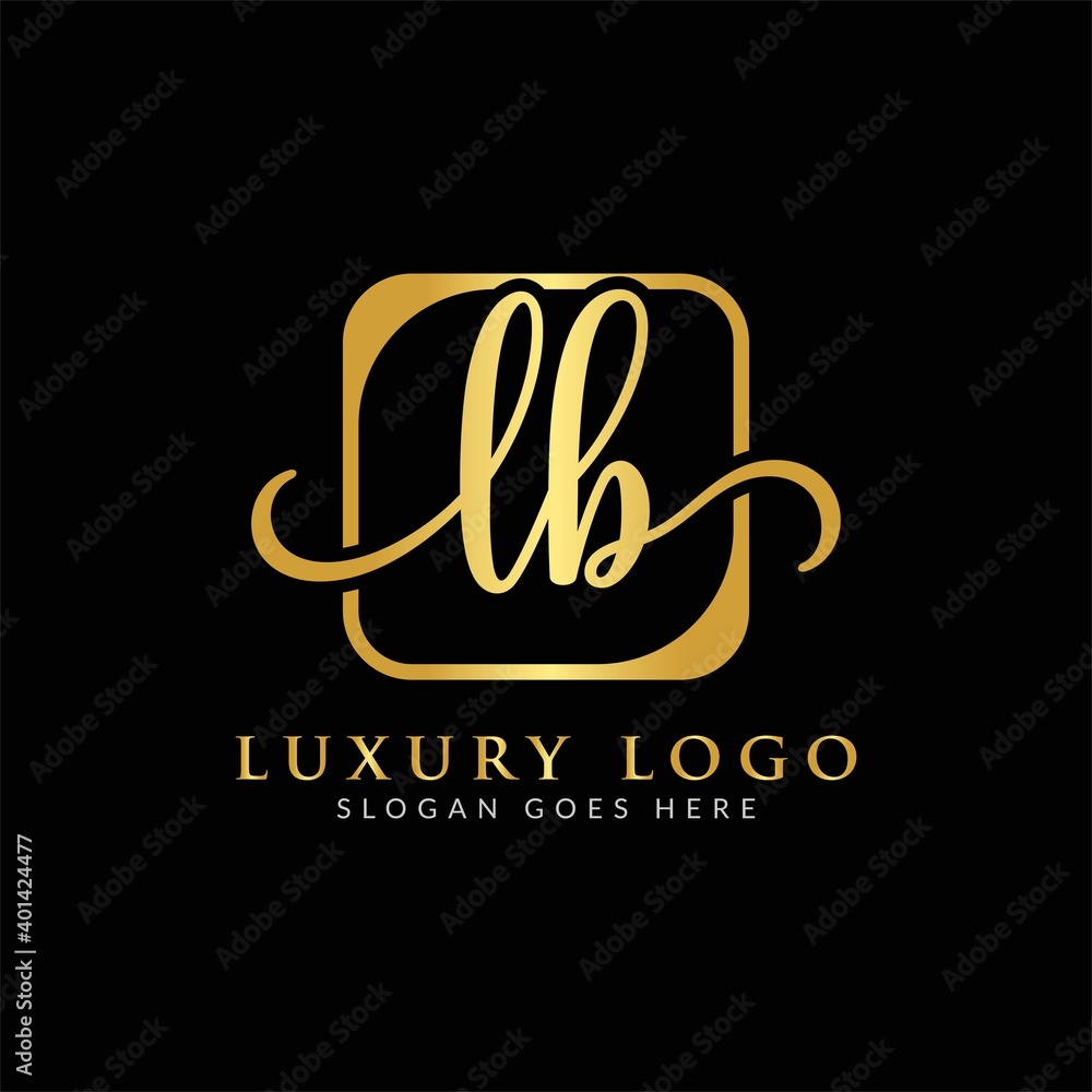 Initial LB letter Logo Design vector Template. Luxury Letter LB logo Design