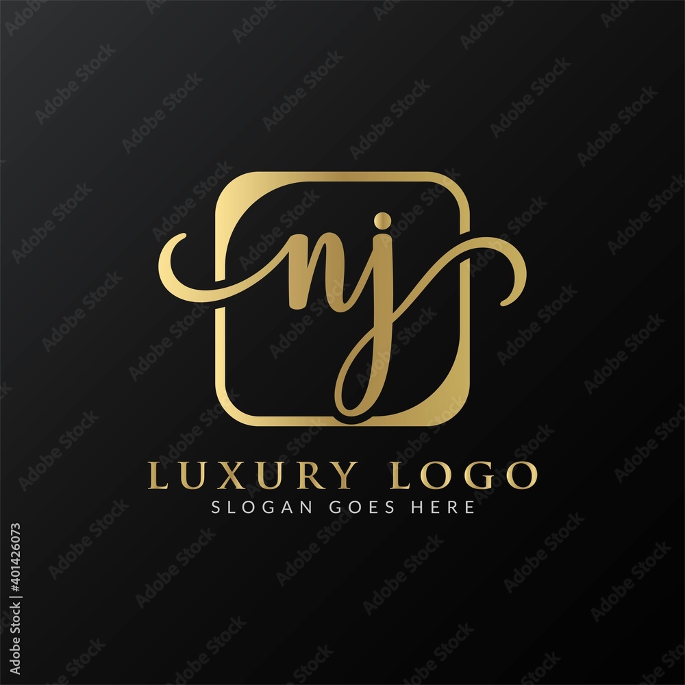Initial Letter NJ Logo Design Vector Template. NJ Letter Logo Design Initial Letter NJ Logo Design Vector Template. NJ Letter Logo Design